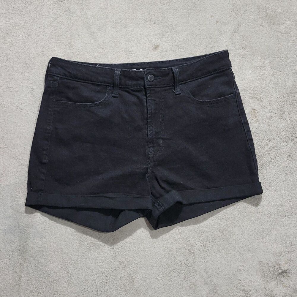 Old Navy Womens High Rise Wow Denim Shorts Black Sz 10
